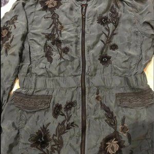 Johnny Was Mogra Cupra Jacket-M-Retail $298 NWT Grey